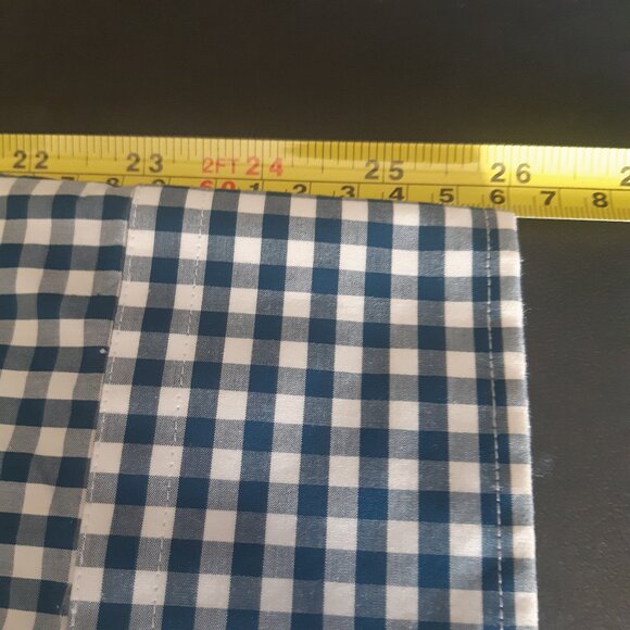 Black Brown 1826 SZ M Navy & White Gingham 100% Cotton Men's Button Up Shirt - Picture 11 of 12